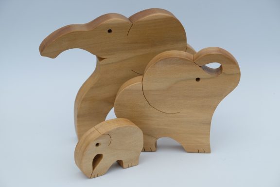 Elephant wooden play puzzle