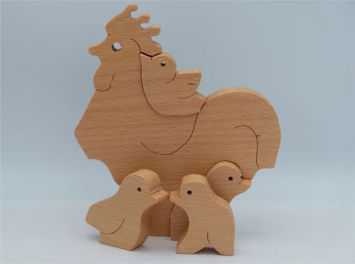 Chickens wooden play puzzle